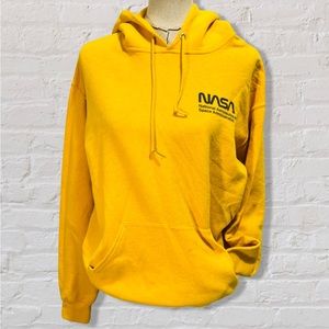 Artist Union Clothing Co. NASA US Space Program Spacecraft Yellow Hoodie Sweater